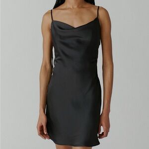 🔔🕊️UO Urban Outfitters Black Mallory Cowl Neck Slip Dress